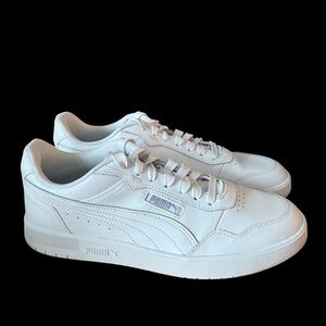 Puma Men’s White Low-Top Leather Sneakers